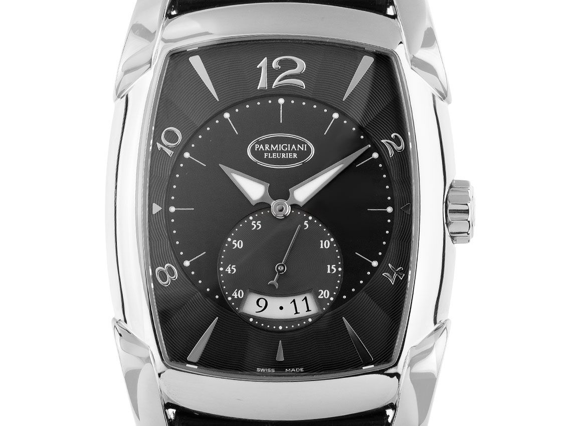 Parmigiani Kalpa XL Stahl Automatik Armband Leder Faltschließe 45x37mm Bj.2011 Box&Pap. Full Set wie Neu mit Zertifikat über 11.000,-€