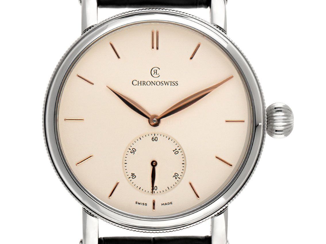 Chronoswiss Sirius small seconds Stahl Automatik Armband Leder 40mm Ref.CH-8023 Box&Pap. Full Set Ungetragen mit Zertifikat über 4.900,-€