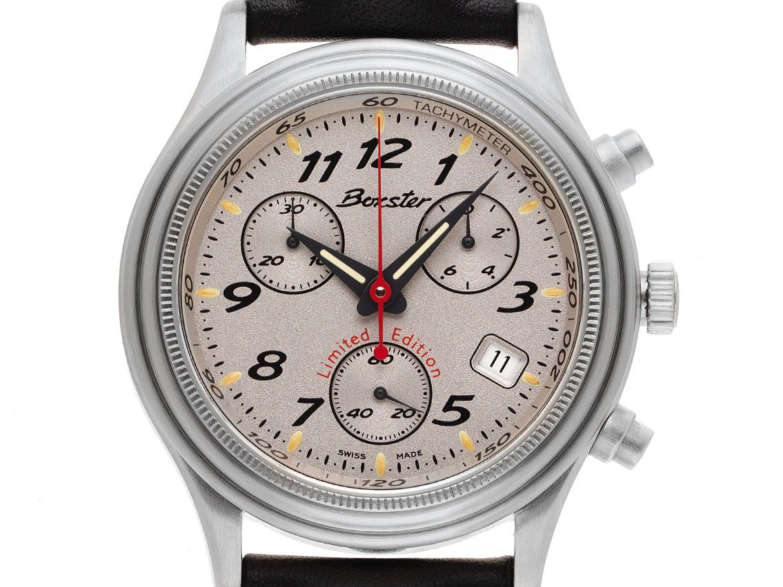 Porsche Boxster Stahl Quarz Chronograph Armband Leder 39mm Limitiert Ref.1105.41 Vintage Bj.1996 Box&Pap. Full Set wie Neu mit Zertifikat über 1.600,-€ 
