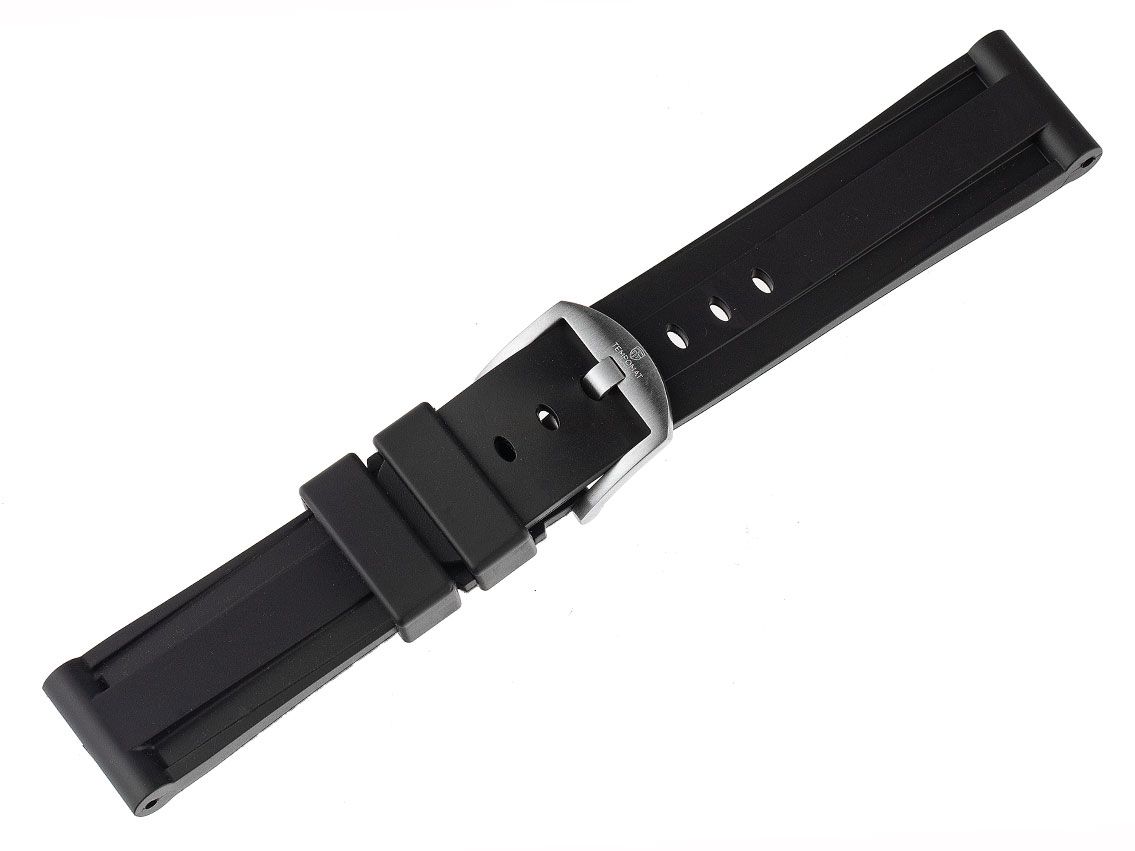 Tempomat Zubehör Armband Kautschuk Schwarz 24mm passend für Panerai Neu