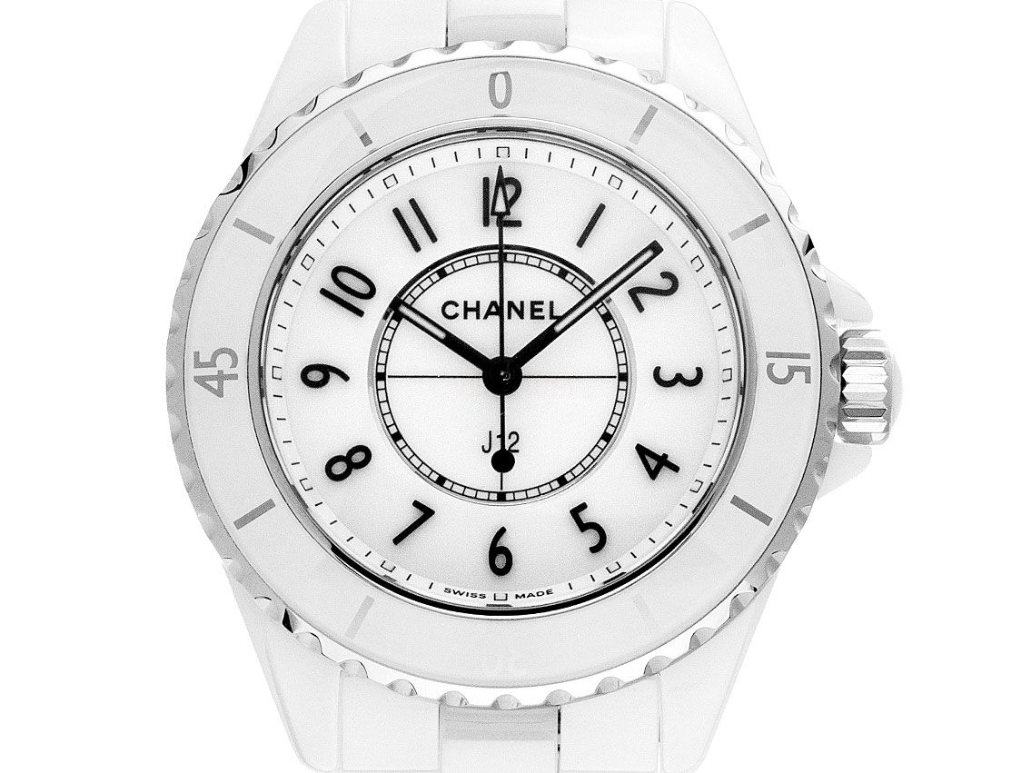 Chanel J12 Keramik White Stahl Quarz Armband Keramik White 33mm Ref.H5698 Bj.2021 Box&Pap. Full Set Ungetragen