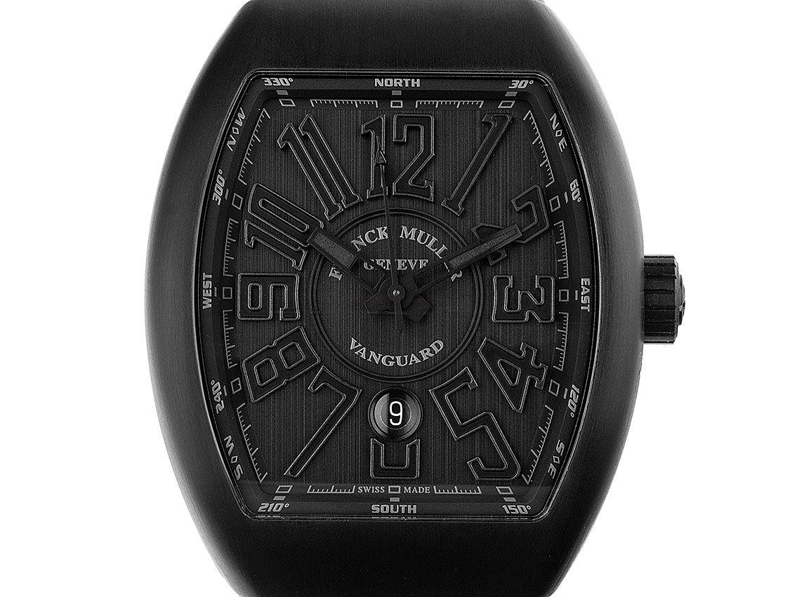 Franck Muller Vanguard Collection Titan Automatik Armband Leder Kautschuk Faltschließe 54x44mm Box&Pap. Full Set Neu 