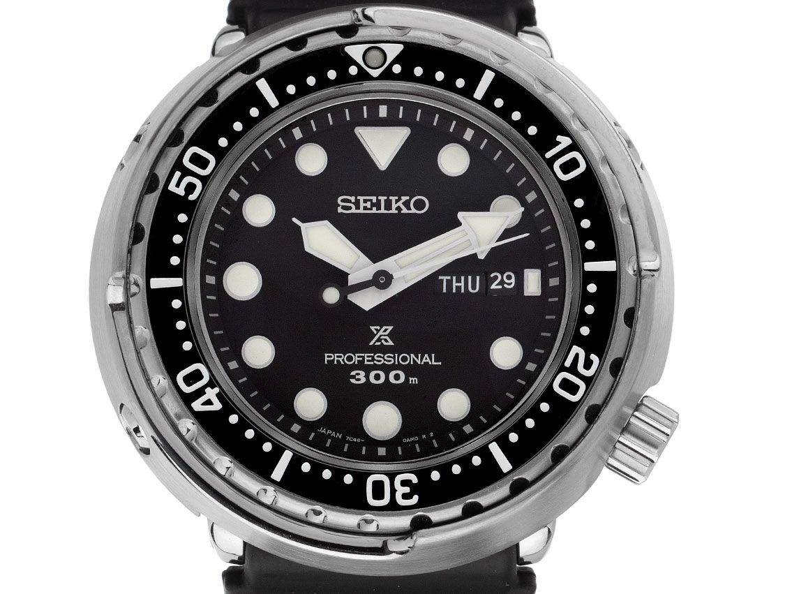 Seiko Prospex Marinemaster Professional Diver 300M Stahl Quarz Armband Kautschuk 48mm Ref.S23629JI Box&Pap. Full Set Ungetragen