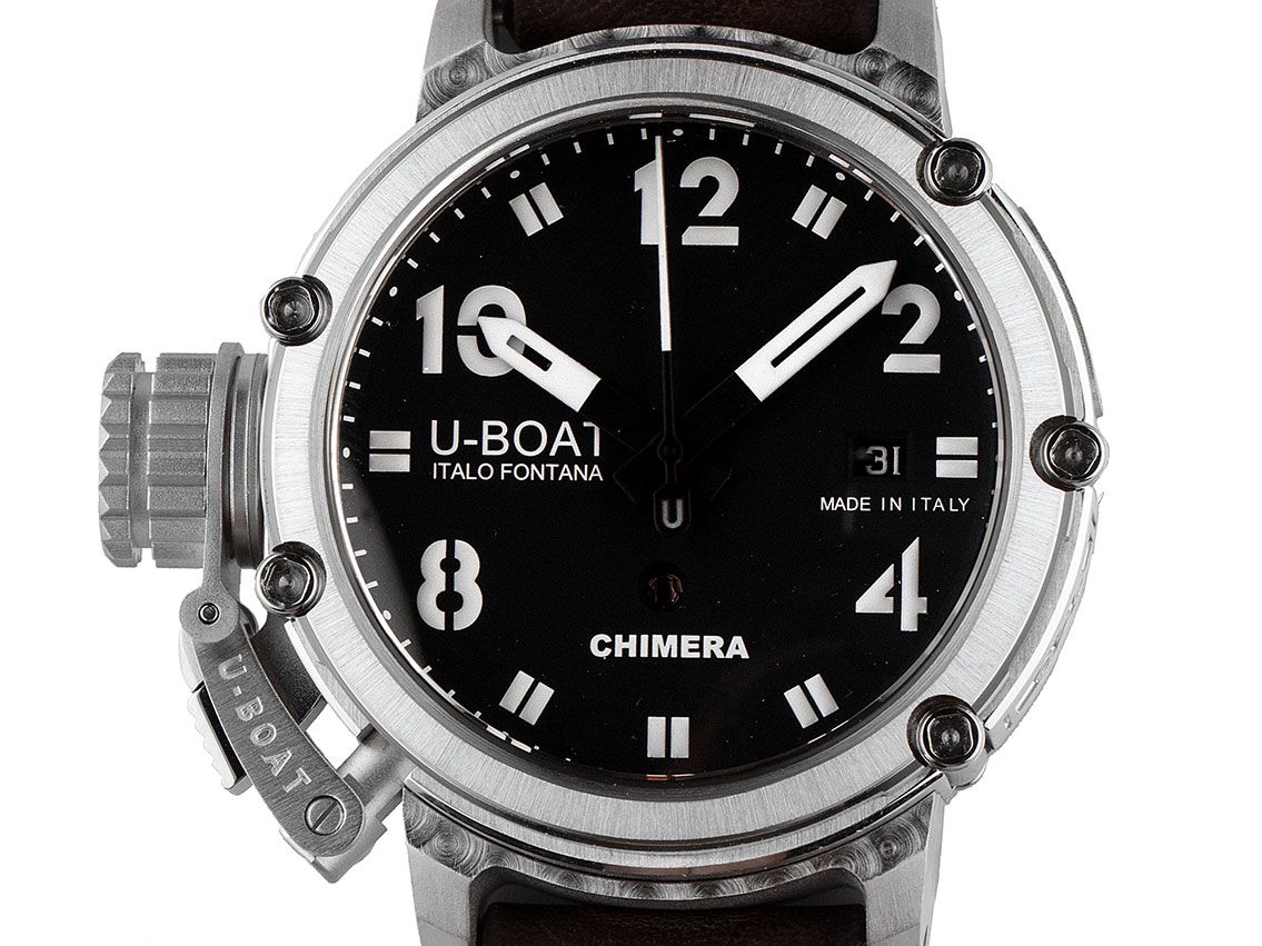 U-Boat Chimera 925 Sterlingsilber Automatik Armband Leder Limitiert 43mm Ref.7233 Box&Pap. Full Set Neu 