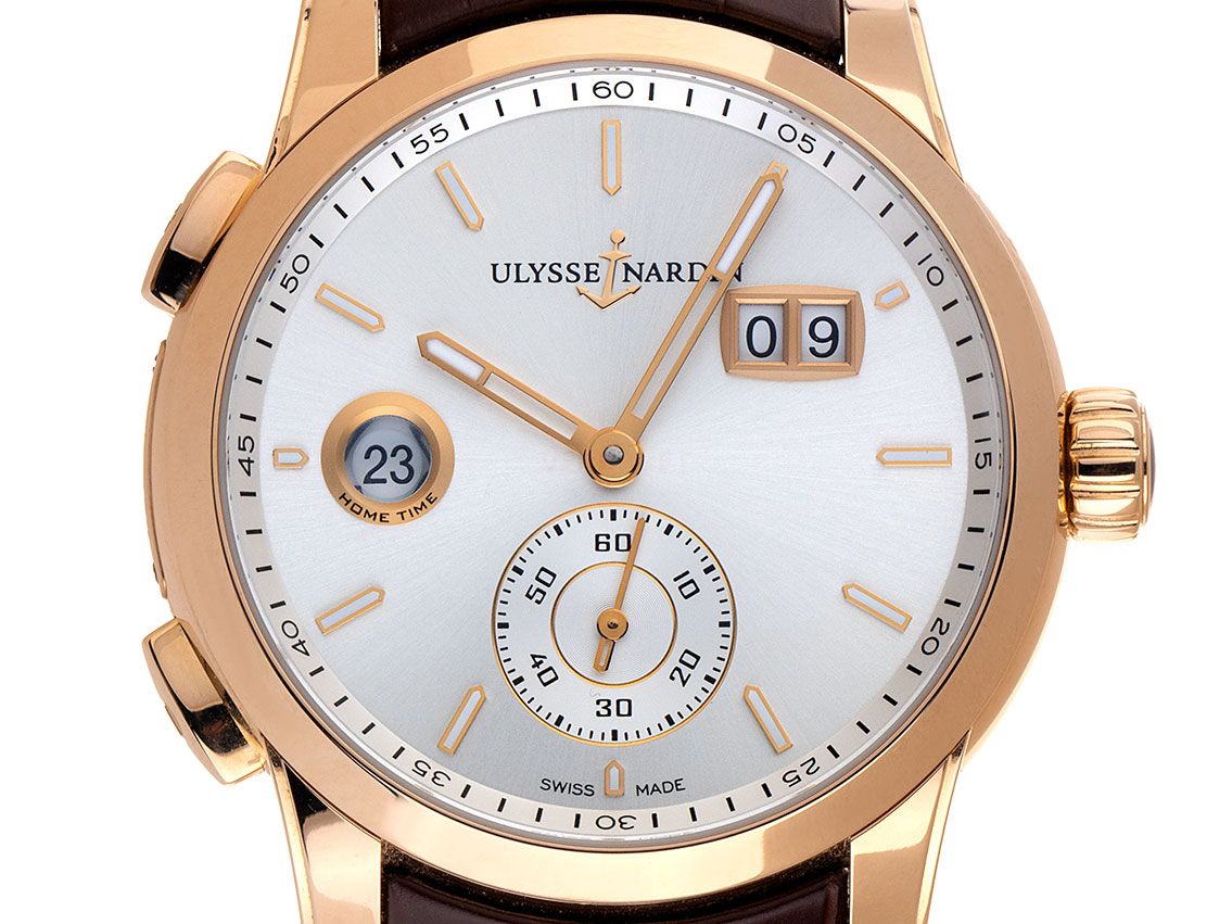 Ulysse Nardin Dual Time Manufacture 18kt Roségold Automatik Armband Leder Faltschließe 42mm Ref.3346-126/91 Bj.2019 Box&Pap. Full Set Ungetragen