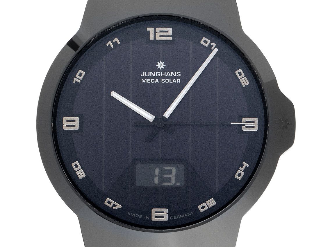 Junghans Spektrum Mega Solar Keramik Quarz Armband Keramik 40mm Ref.018/1132.44 Bj.2015 Box&Pap. Full Set wie Neu