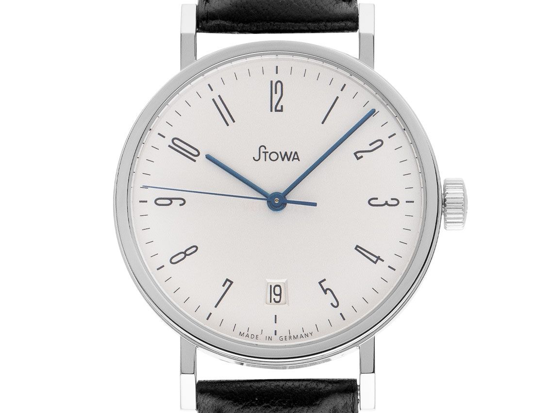 Stowa Antea Klassik 365 Stahl Automatik Armband Leder Faltschließe 37mm Bj.2010 Box&Pap. Full Set wie Neu