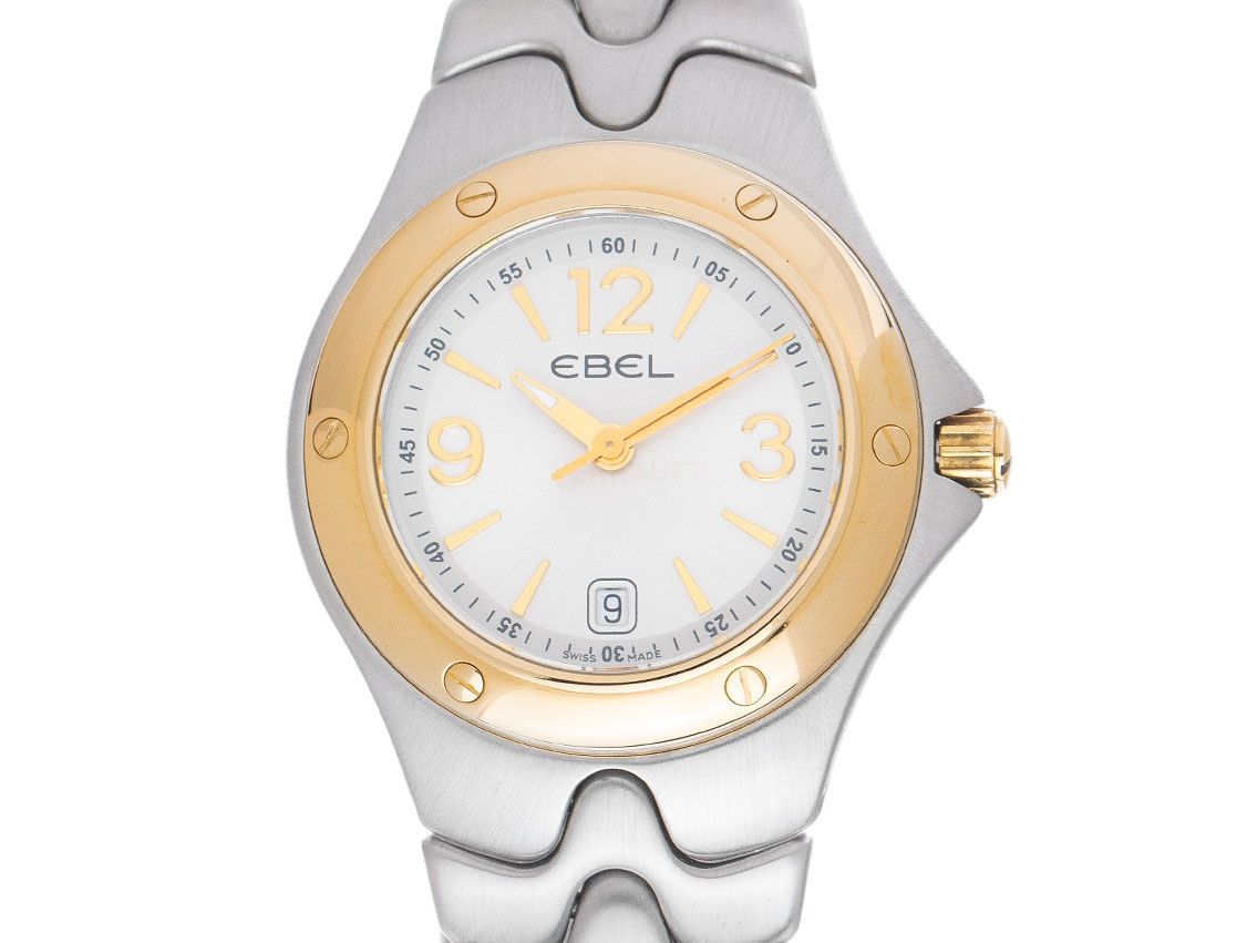 Ebel Sportwave Lady Stahl Gelbgold Quarz Armband Stahl 29mm Ref.E1957K21 Vintage Bj.2014 Box&Beschreibung