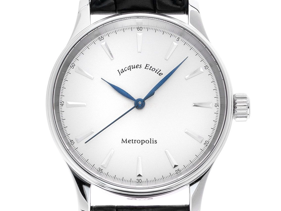 Jacques Etoile Metropolies Stahl Handaufzug Armband Leder 38mm Ref.JE6300 Vintage Bj.2010 orig.Box wie Neu