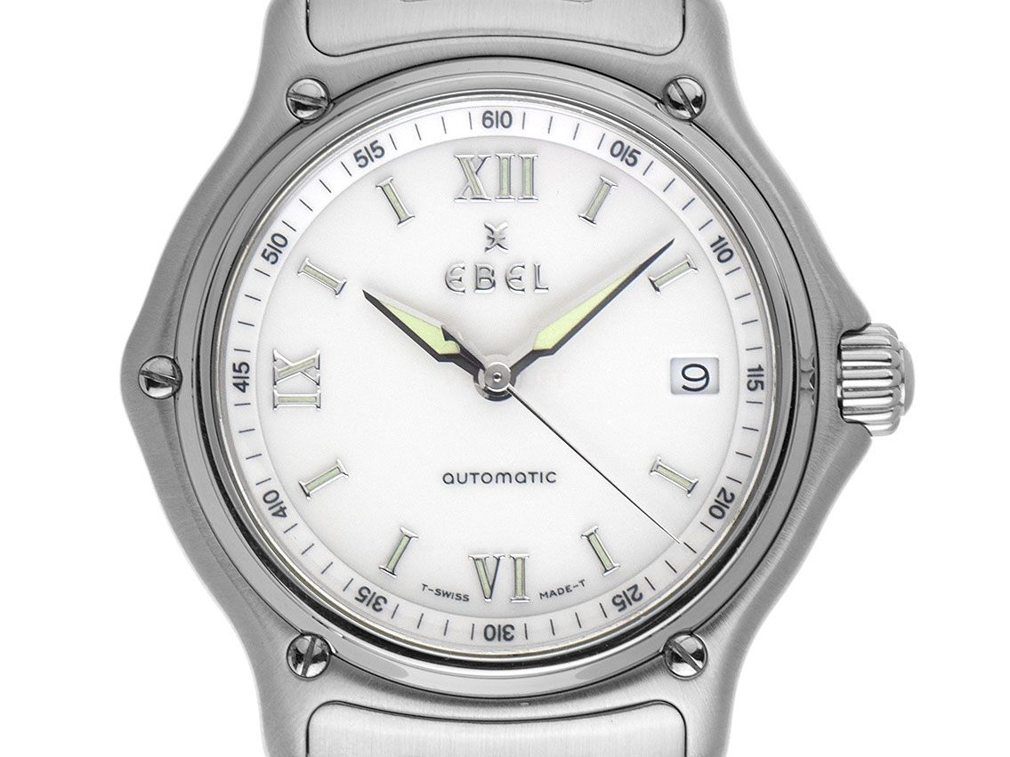 Ebel 1911 Date Stahl Automatik Chronograph Armband Stahl 38mm Ref.E9080241 Vintage Bj.1998 Box&Pap. Full Set