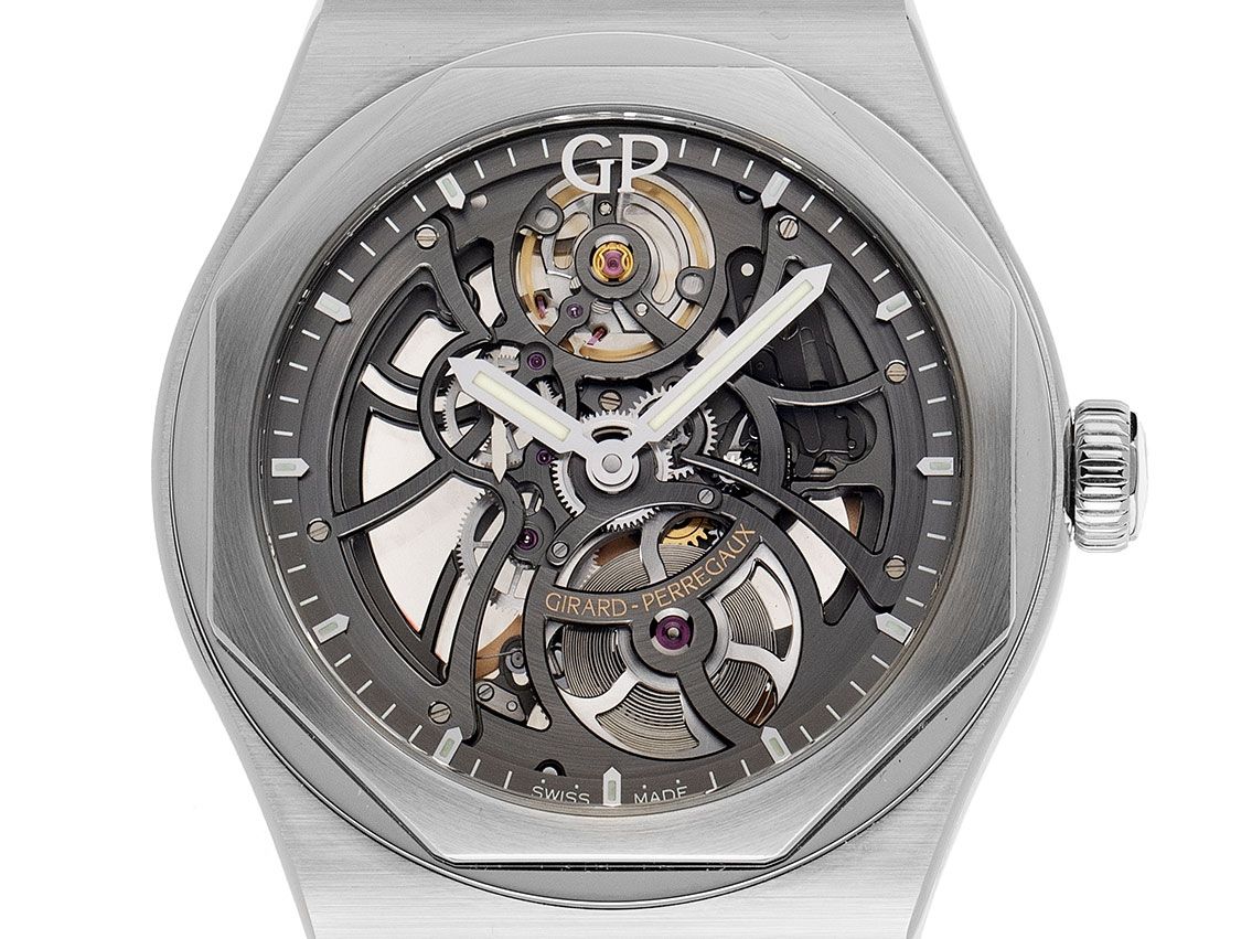 Girard Perregaux Laureato Skeleton Stahl Automatik Armband Stahl 42mm Ref.81015-11-001-11A Bj.2019 Box&Pap. Full Set Ungetragen
