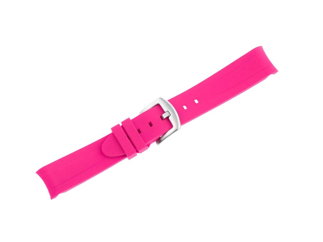 Tempomat Zubehör Armband Kautschuk pink 20mm passend für Rolex, Omega und Tudor Neu