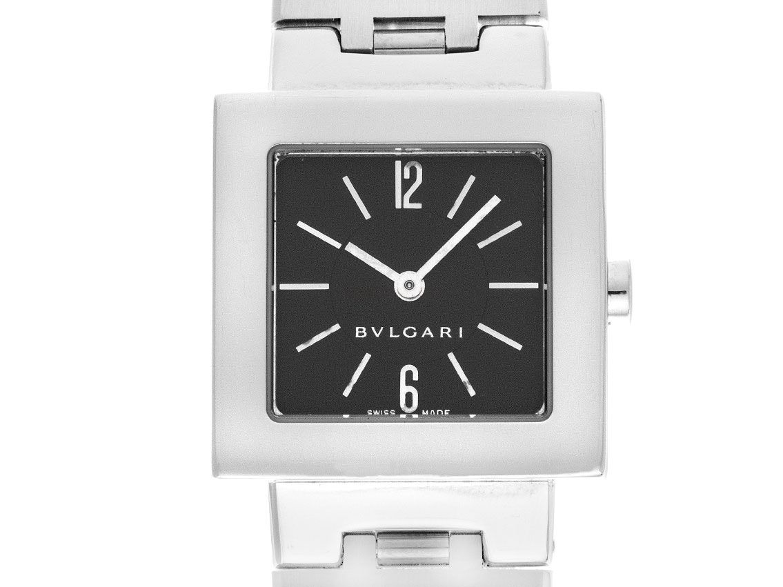 Bulgari Quadrato Ref.SQ22SS 2001 original Box wie Neu Vintage 