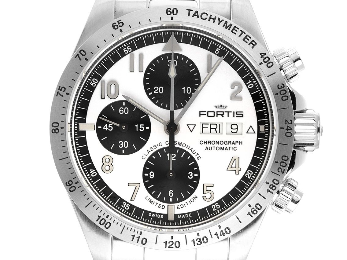 Fortis Classic Cosmonauts Stahl Automatik Chronograph Armband Stahl Limitiert 42mm Ref.401.21.72M 2020 Full Set wie Neu