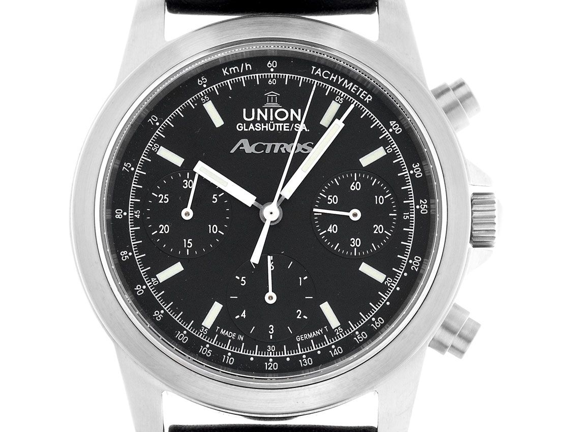 Union Glashütte Mercedes Benz Actros Automatik Chronograph Armband Leder Limitiert 39mm Ref.26-31-11-04-10 Vintage Bj.2008 orig. Box wie Neu