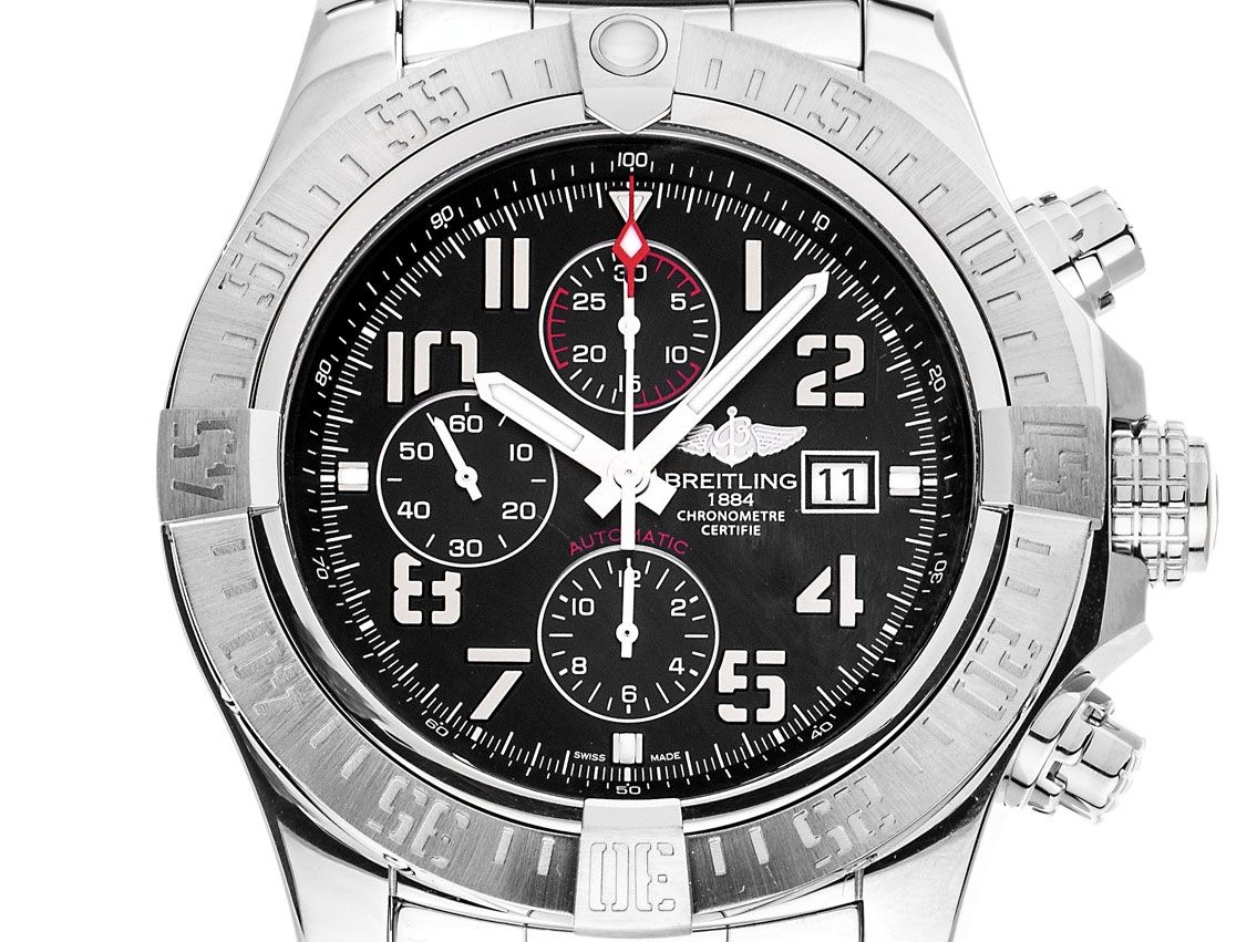 Breitling Super Avenger II Stahl Automatik Chronograph Armband Stahl 48mm Ref.A1337111/BC28 Bj.2020 Box&Pap. Full Set wie Neu Vintage