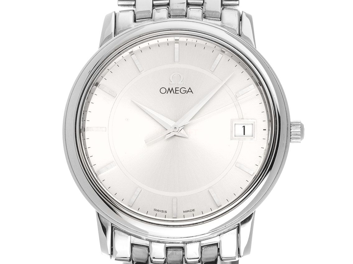 Omega De Ville Prestige Stahl Quarz Armband Stahl 34,5mm Ref.4510.31.00 Bj.2000 Box&Beschreibung wie Neu Vintage 