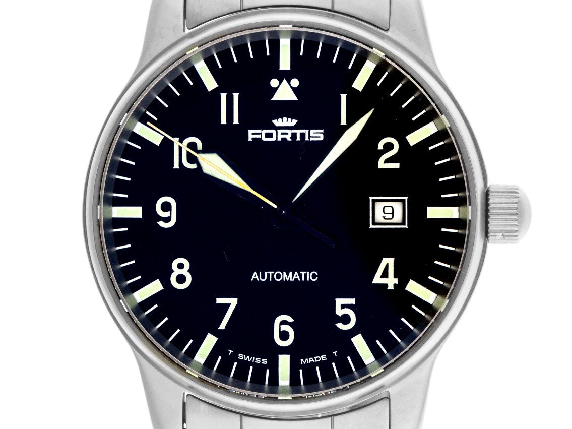 Fortis Flieger Stahl Automatik Armband Stahl Ref.595.10.46M Bj. 2016 orig. Box  wie Neu Vintage