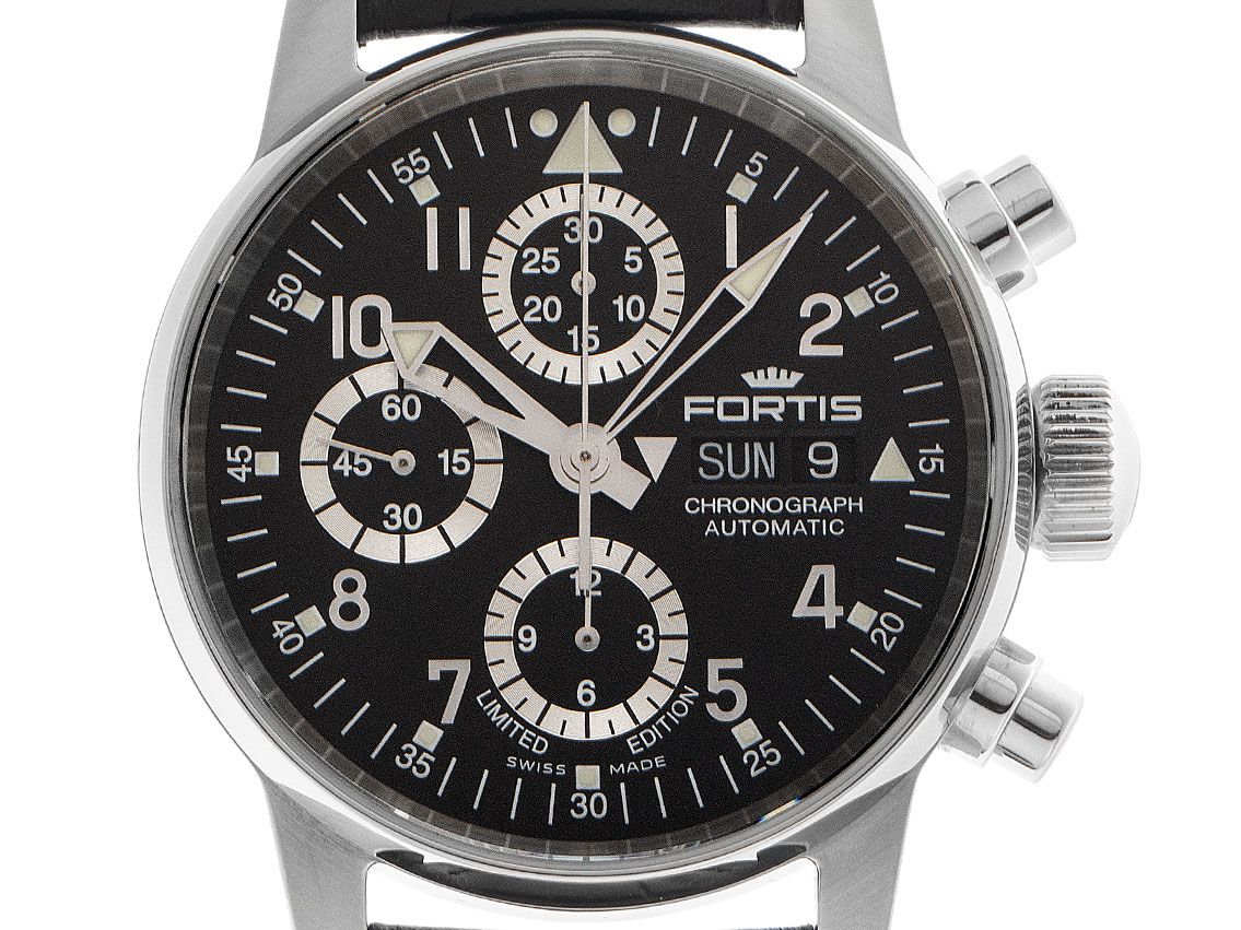 Fortis Flieger Chronograph Limited Edition Ref.597.20.141 2012 original Box wie Neu Vintage 