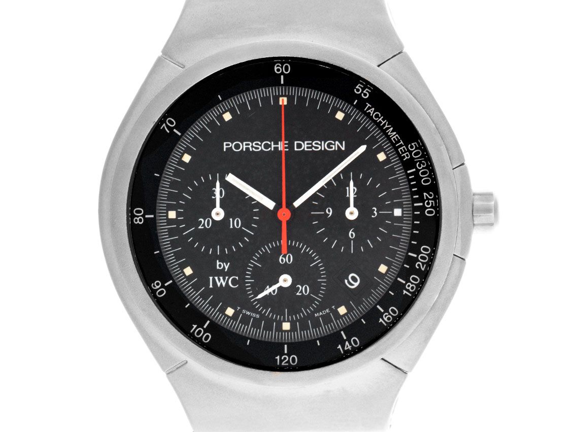 IWC Porsche Design Chronograph Titan Quarz Armband Titan Ref. 3732 / 3738 Bj.1999 Box&Beschreibung  Sehr gut Vintage