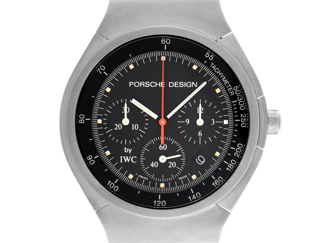 IWC Porsche Design Chronograph Titan Quarz Armband Titan Ref. 3732 / 3738 Bj.1998 orig. Box  Sehr gut Vintage