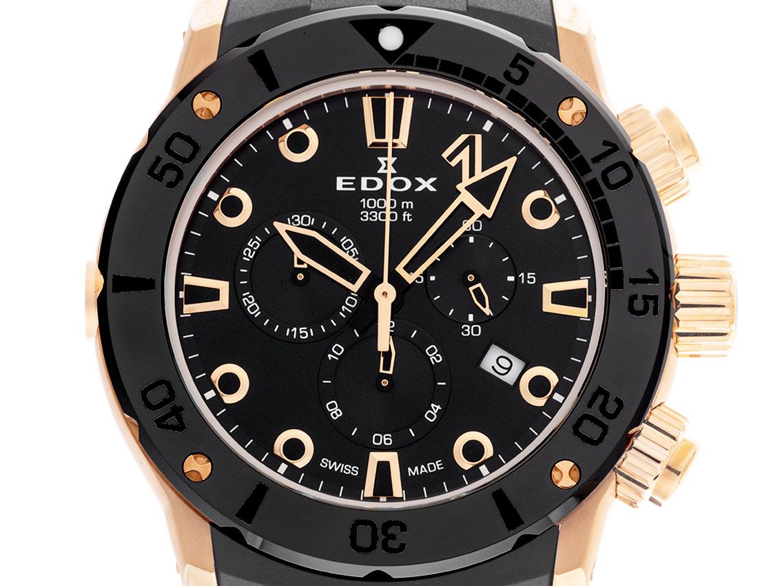 Edox CO-1 Chronograph Ref.10242 TIN-NIR Full Set Neu