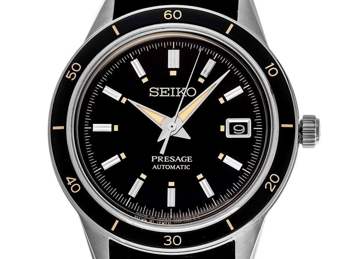 Seiko Presage Automatik Style 60s Stahl Automatik Armband Textil 40,8 mm Ref.4R35-05A0 Bj.2021 Box&Pap. Full Set ungetragen Vintage