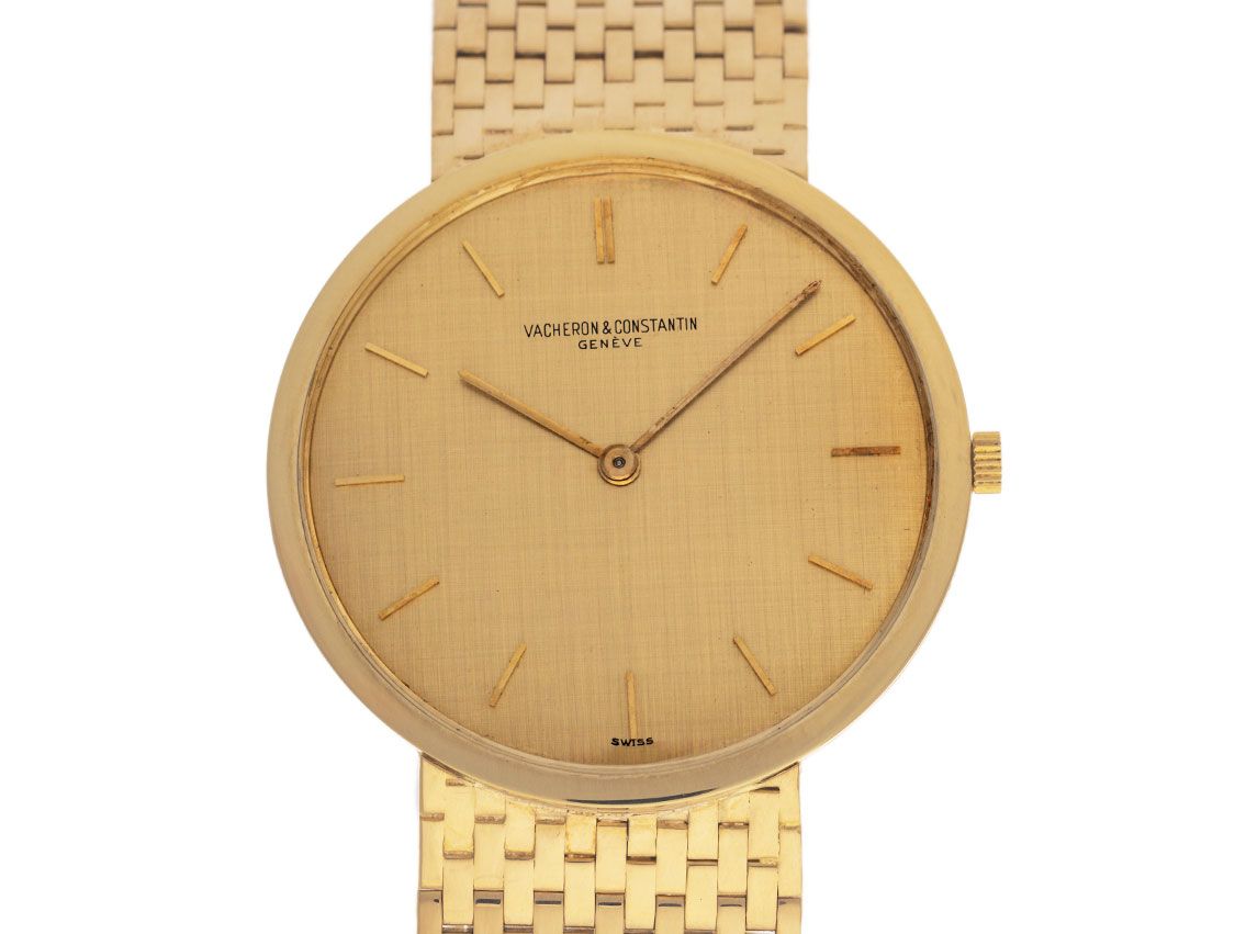 Vacheron Constantin Patrimony Ultra Thin18kt Gelbgold Handaufzug Armband 18kt Gelbgold 33mm Ref.6115 Bj.1965 orig.Box sehr gut Vintage