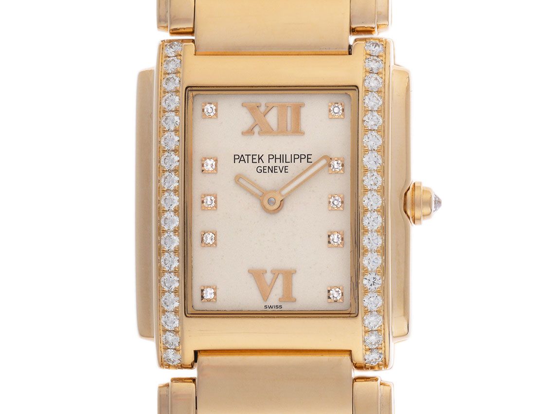 Patek Philippe Twenty Four 18kt Roségold Diamanten Ref.4910/11R-011 2008 Full Set wie Neu Vintage