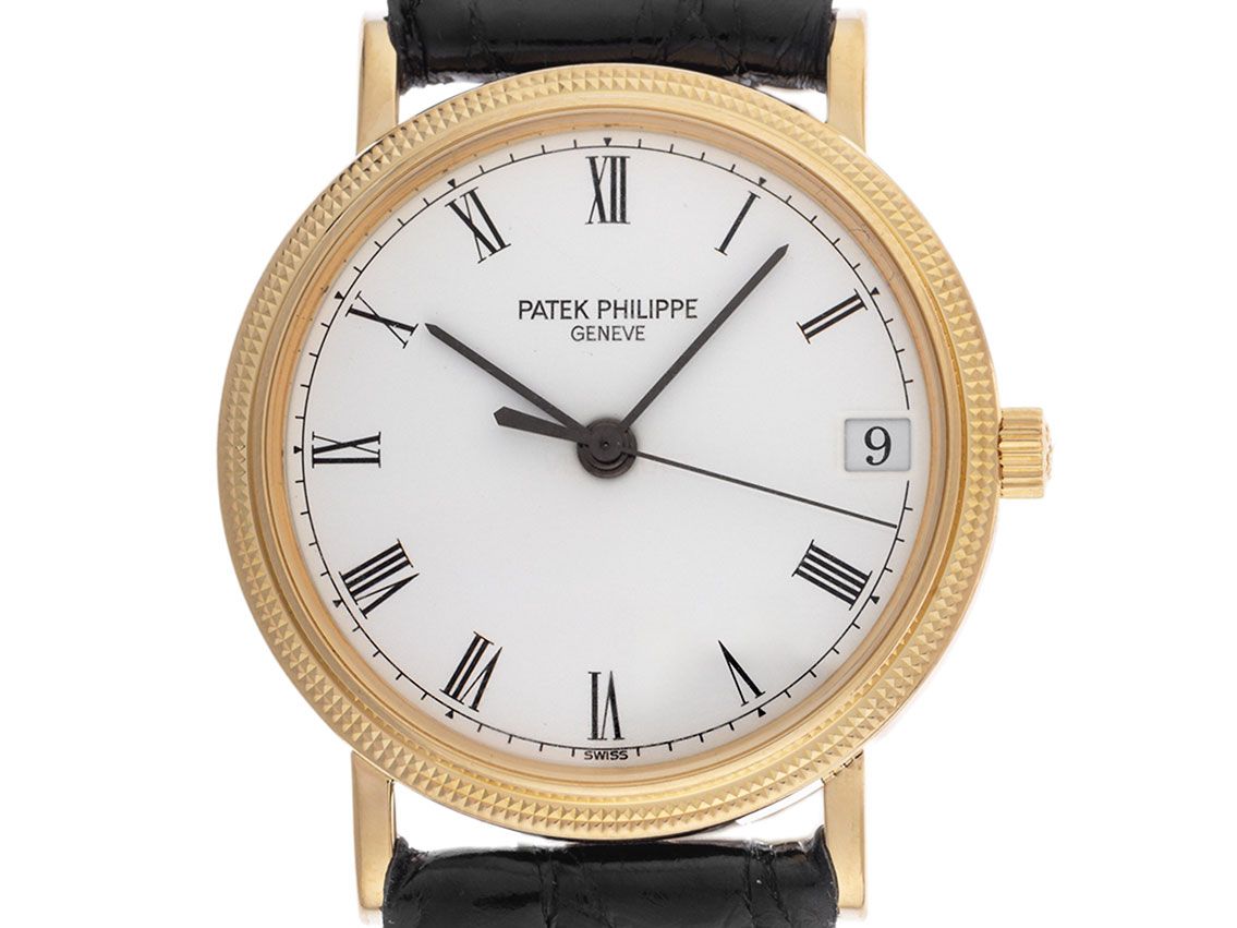 Patek Philippe Calatrava 18kt Gelbgold Ref.3802/200 1991 Full Set sehr gut Vintage 