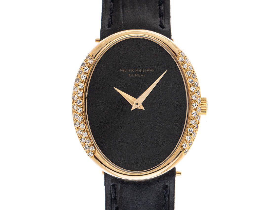 Patek Philippe Golden Ellipse D´or Lady Diamanten Ref.4310 1976 Full Set wie Neu Vintage 