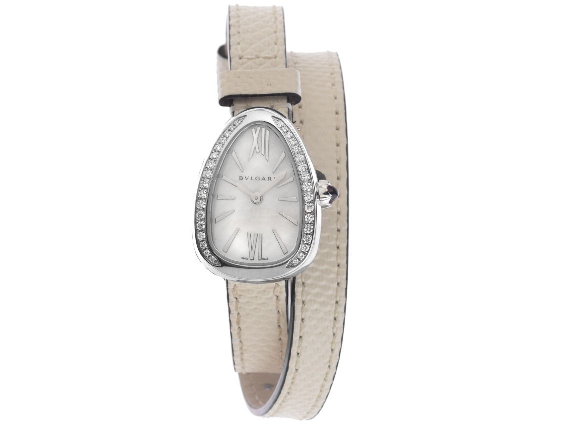 Bulgari Serpenti Diamanten Perlmutt Ref.SPS27WSDL 2023 Box&Beschreibung Ungetragen Vintage