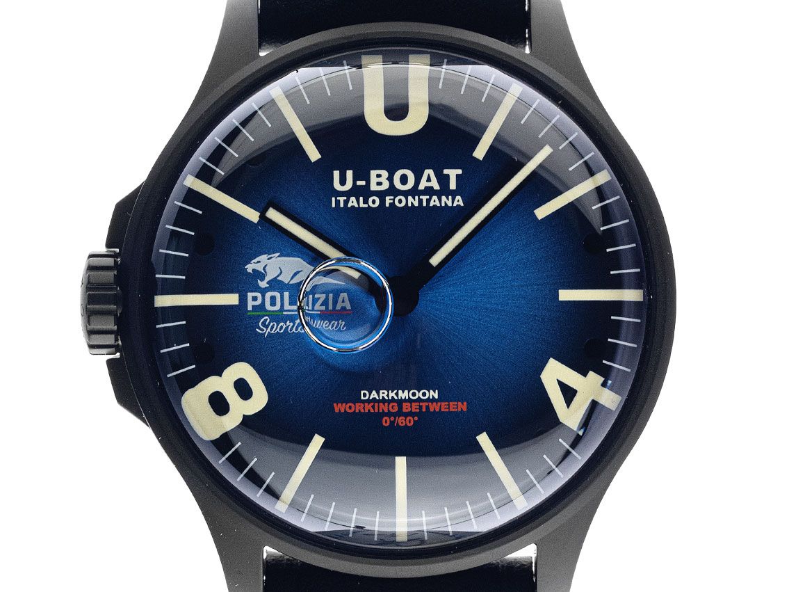 U-Boat Darkmoon BK schwarz PVD Ref.9180 Full Set Neu 