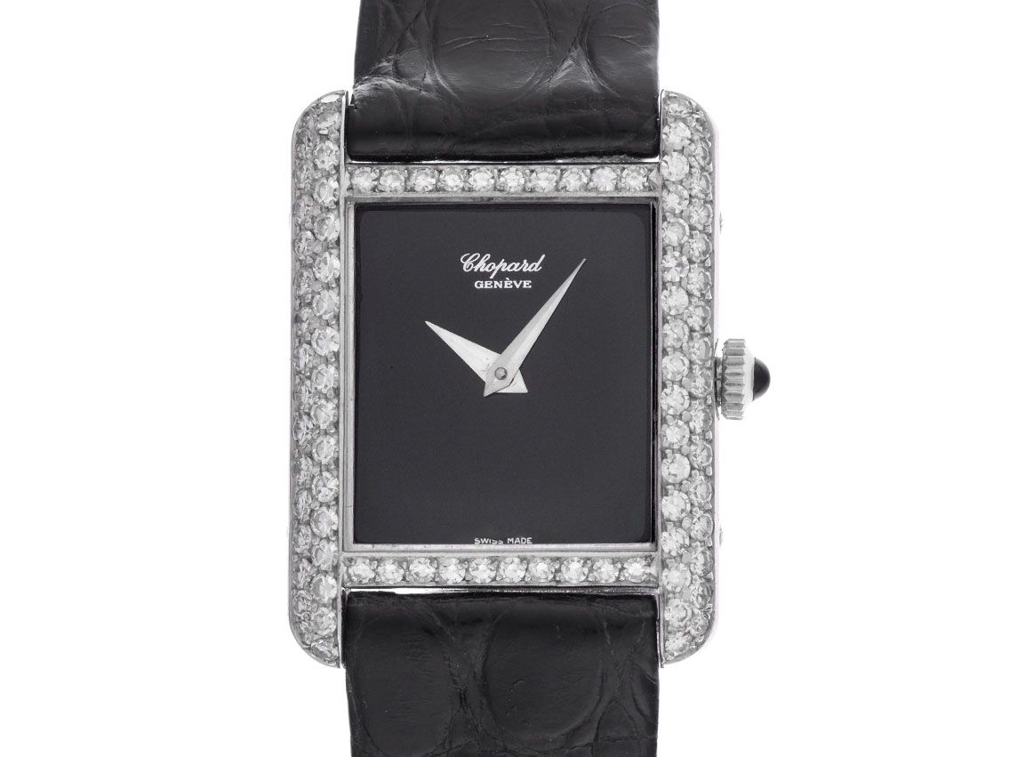 Chopard Classic Tank Ref.5054 1986 original Box sehr gut Vintage
