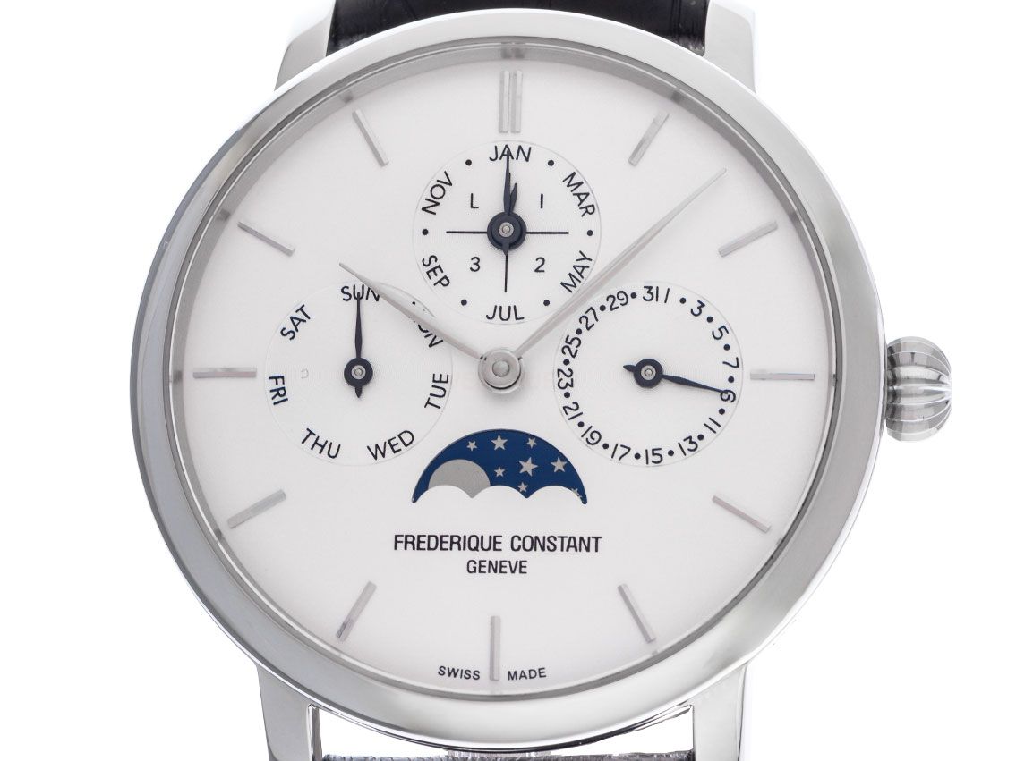 Frederique Constant Slimline Perpetual Calender Ref.FC-775S4S6 2022 Box&Beschreibung vie Neu Vintage