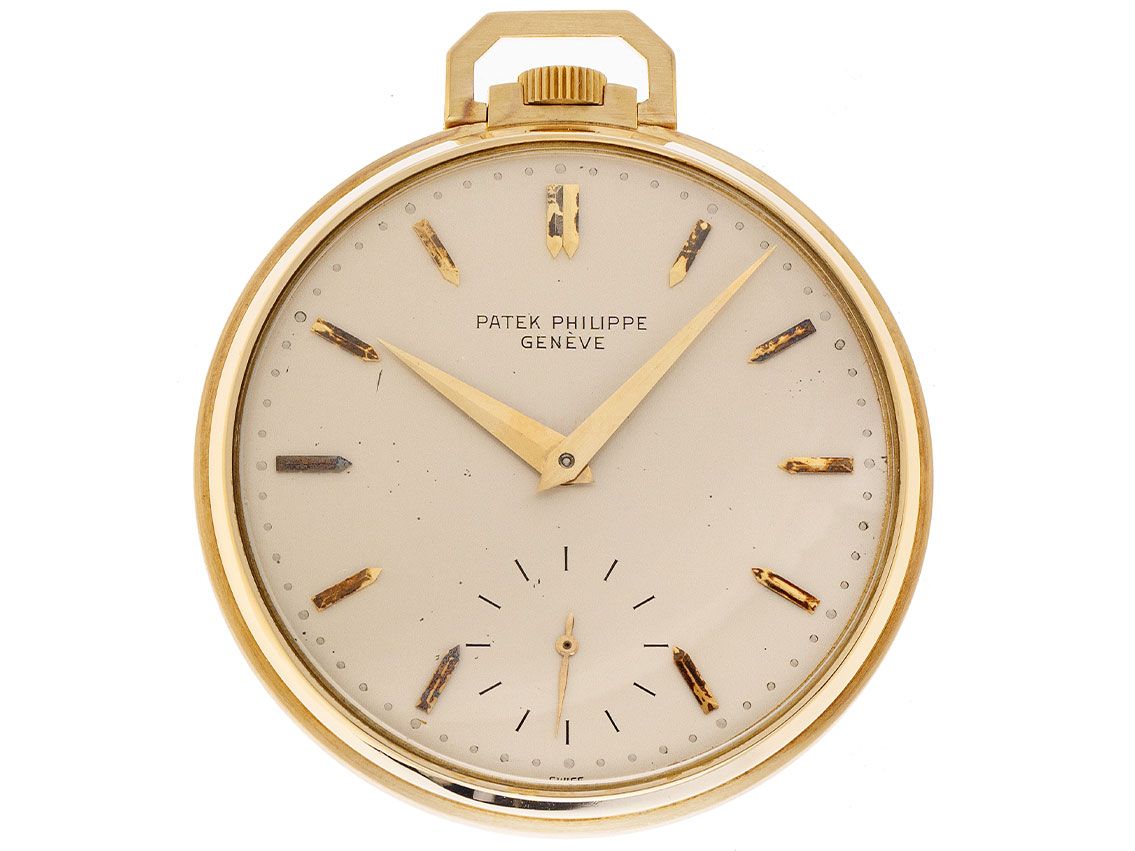 Patek Philippe lange Pocket Taschenuhr Ref.600.1 1969 original Box sehr gut Vintage