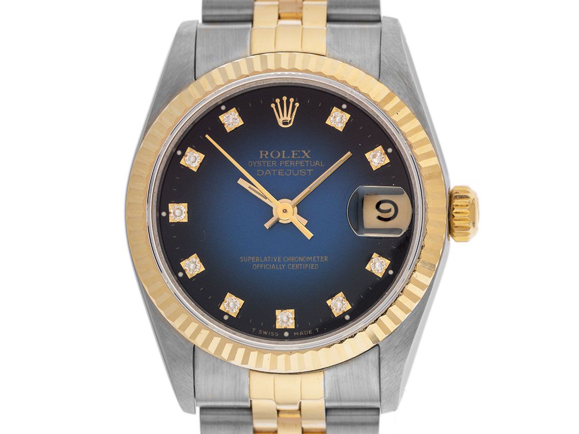 Rolex Datejust Medium Diamanten Ref.68273 1987 Full Set sehr gut Vintage