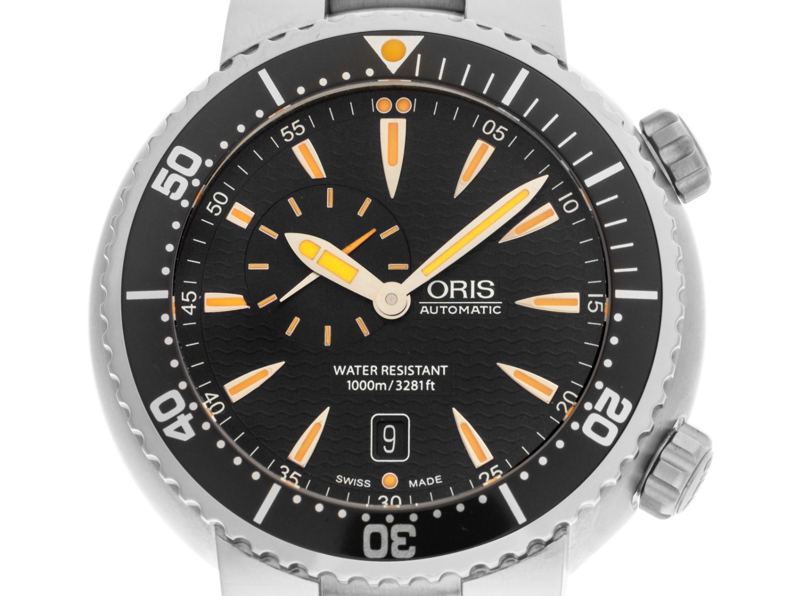 Oris Aquis Diving Divers Small Second Date Ref.01 743 7609 8454-07 8 24 01PEB 2012 Full Set sehr gut Vintage