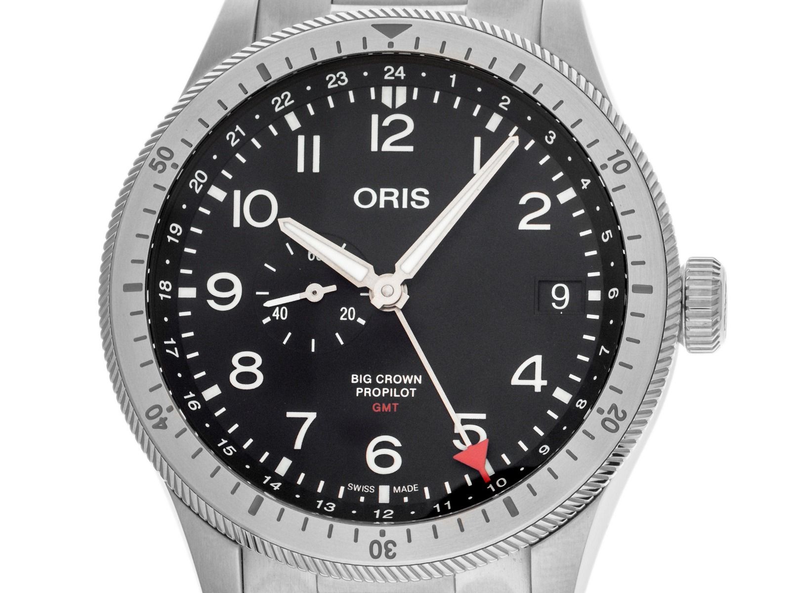 Oris Big Crown ProPilot GMT Small Second Ref.01 7487756 4064 2023 Full Set wie Neu Vintage