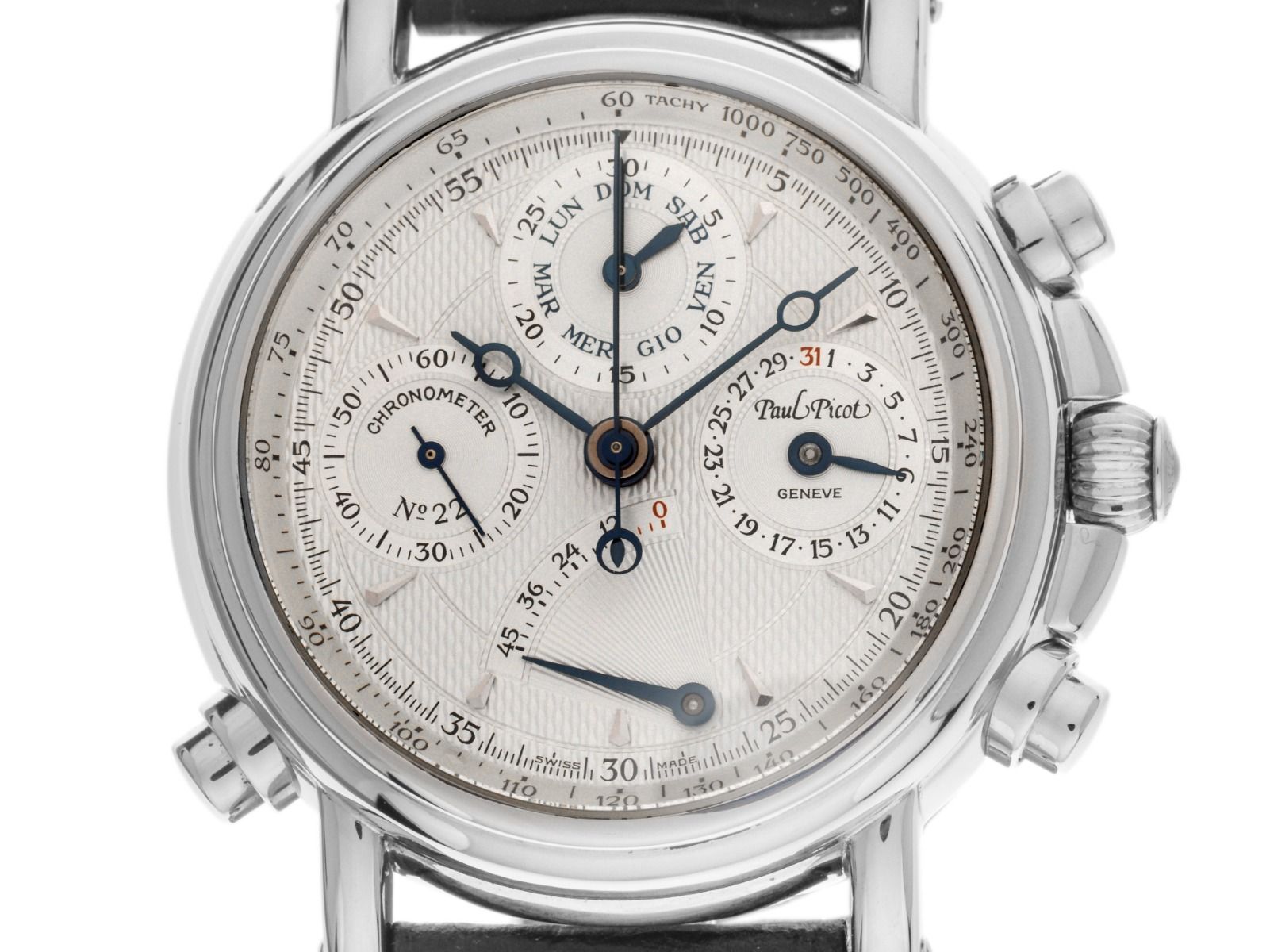 Paul Picot Technicum Chrono Rattrapante Ref.8888-4101 1994 Full Set sehr gut Vintage 