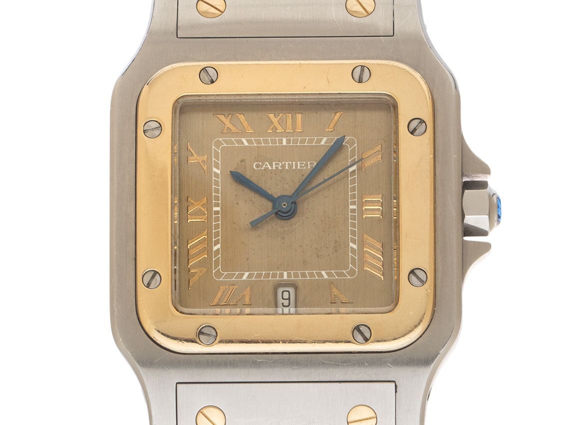 Cartier Santos Galbee GM großes Modell Ref.187901 Bj.1995 Box&Beschreibung Original Vintage Unpoliert