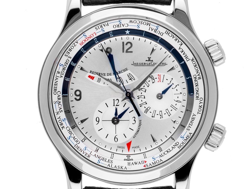 Jaeger-leCoultre Master Control Geographic World Timer Ref.146.8.32.S Bj.2008 Full Set original Vintage Unpoliert