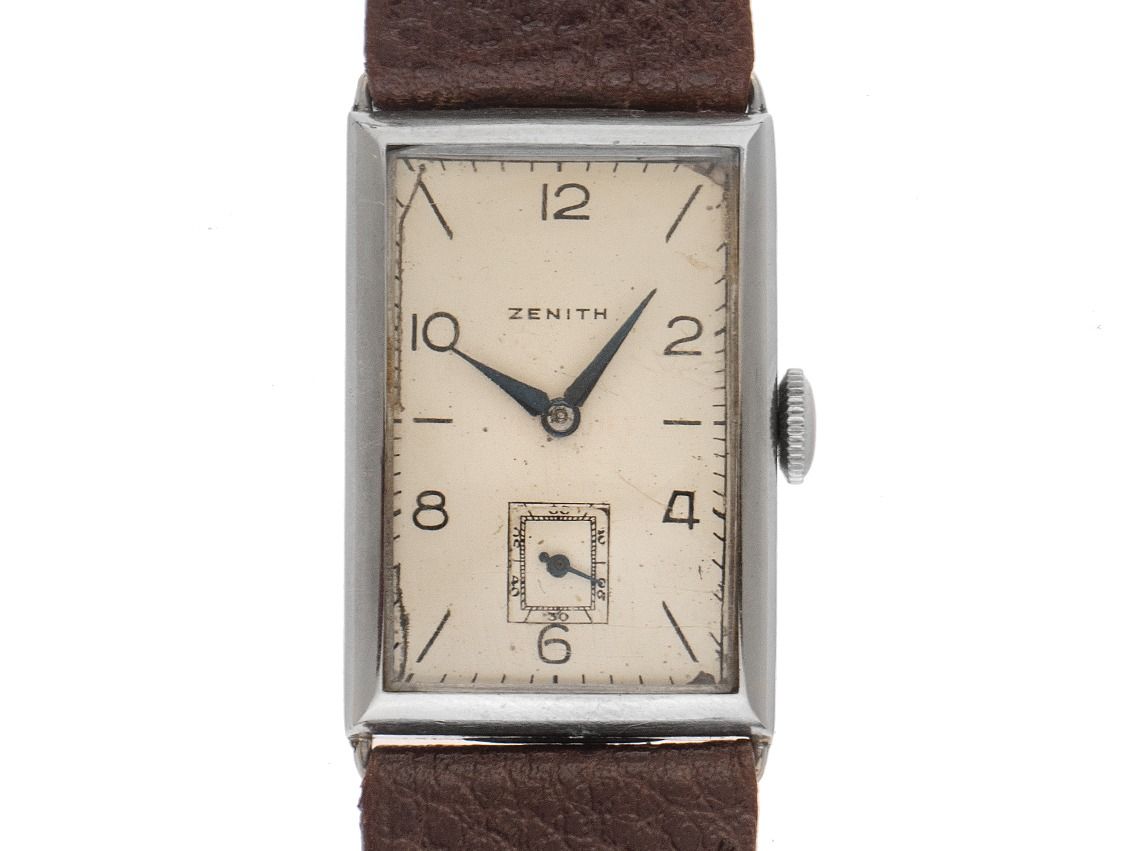 Zenith Tank Military Art Deco Bj.1933 original Box Original Vintage Unpoliert