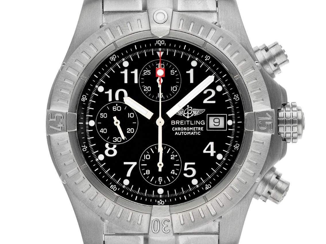 Breitling Avenger II Ref.E13360 Bj.2001 Full Set Original Vintage Unpoliert