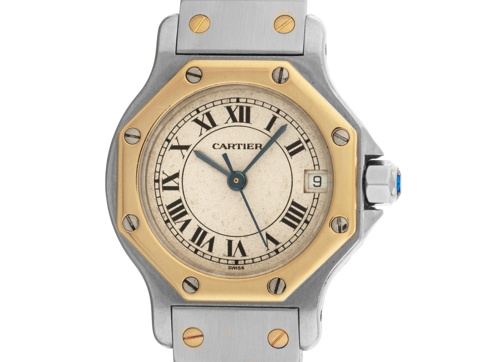 Cartier Santos Octagon PM kleines Modell Ref.187903 Bj.1994 Full Set sehr gut Vintage