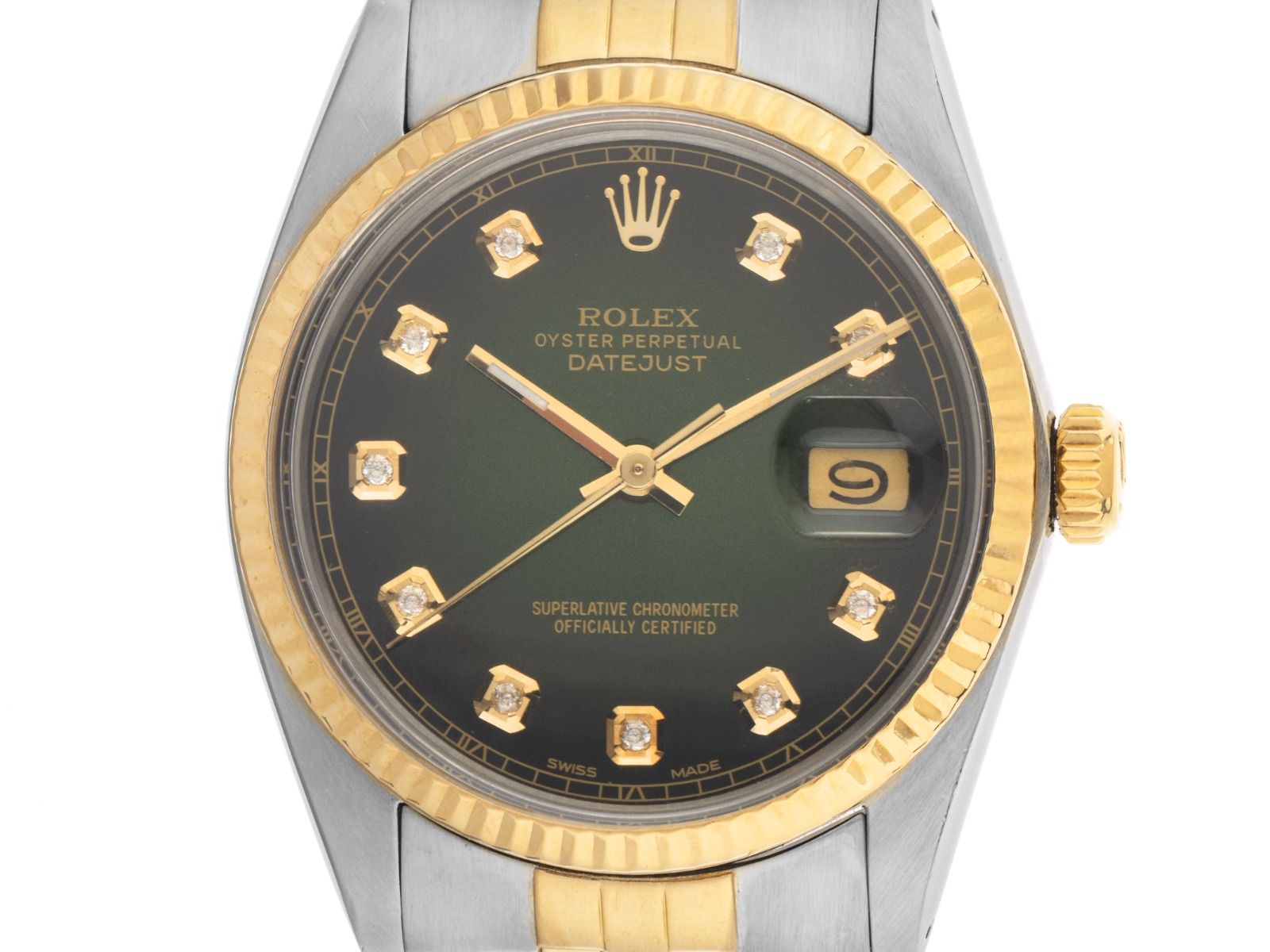 Rolex Datejust Diamanten Ref.16013 Bj.1982 Full Set sehr gut Vintage
