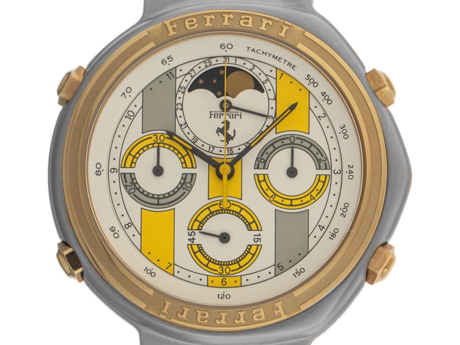 Ferrari Formula Chronograph Mondphase Bj.1996 Full Set original Vintage Unpoliert