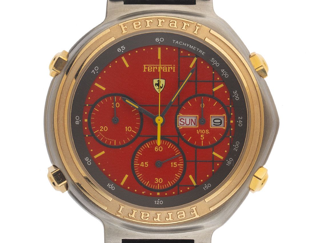 Ferrari Formula Day-Date Chronograph Ref.2660 Bj.1993 Full Set original Vintage Unpoliert