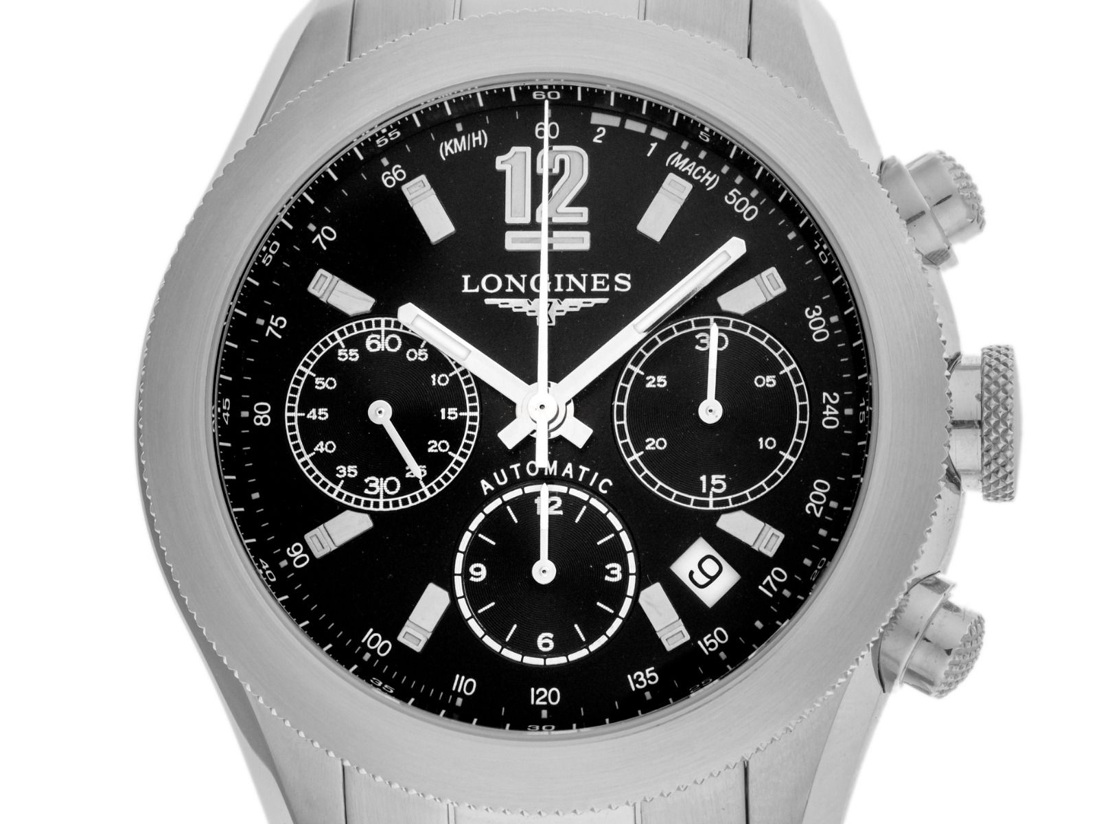 Longines Grande Vitesse Chronograph Ref.L3.635.4 Bj.2015 Box&Beschreibung original Vintage Unpoliert