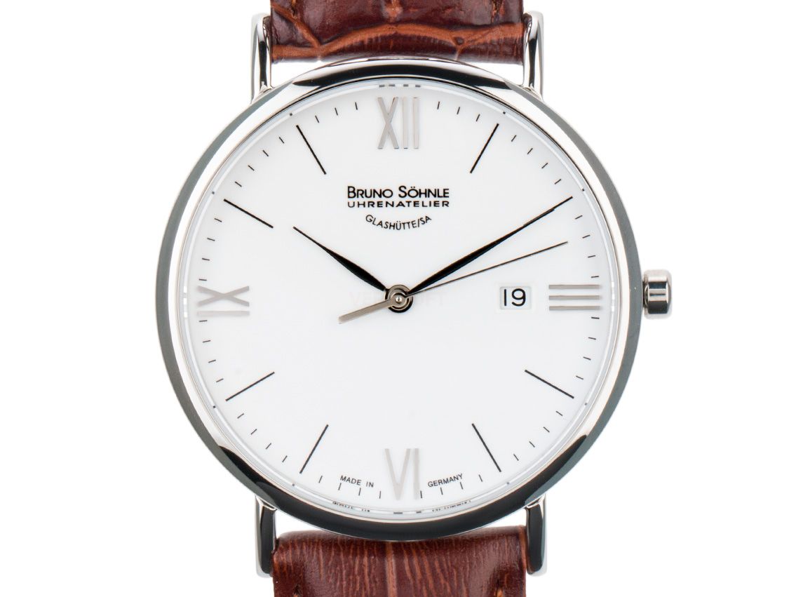 Bruno Söhnle Glashütte Nabucco Stahl Quarz 38mm UVP 395,- Neu